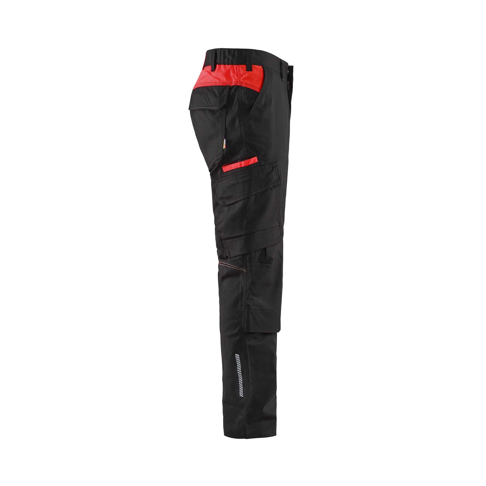 BLAKLADER 14481832 | Industry trousers stretch with knee pad pockets Hi Vis Reflective Work Trousers Men - stretch fabric